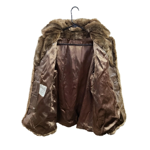 VINTAGA GRANDELLA II DESIGNER FAUX FUR COAT - Picture 5 of 6